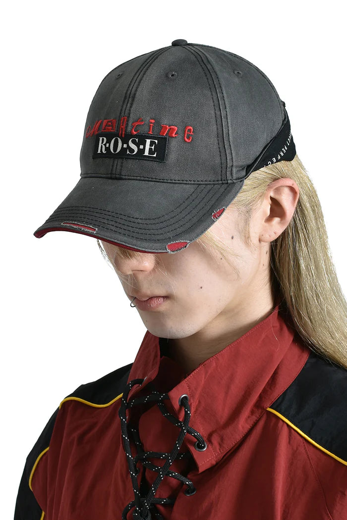 Martine Rose Logo Roll Back Cap Grey/Red