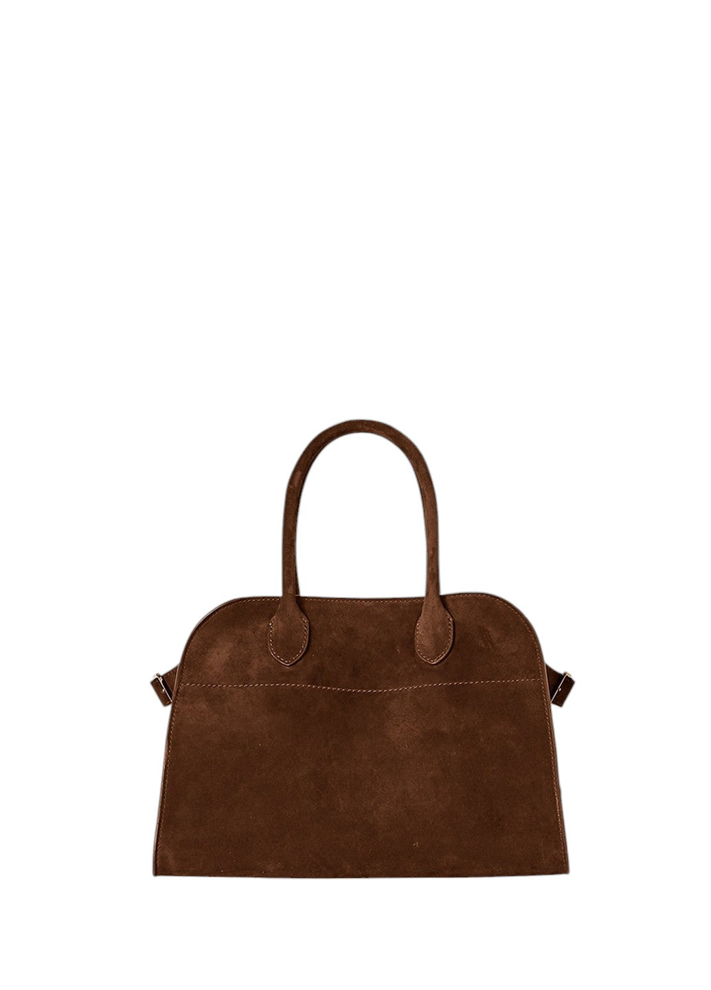 The Row Soft Margaux 10 Bag in Suede Mocha