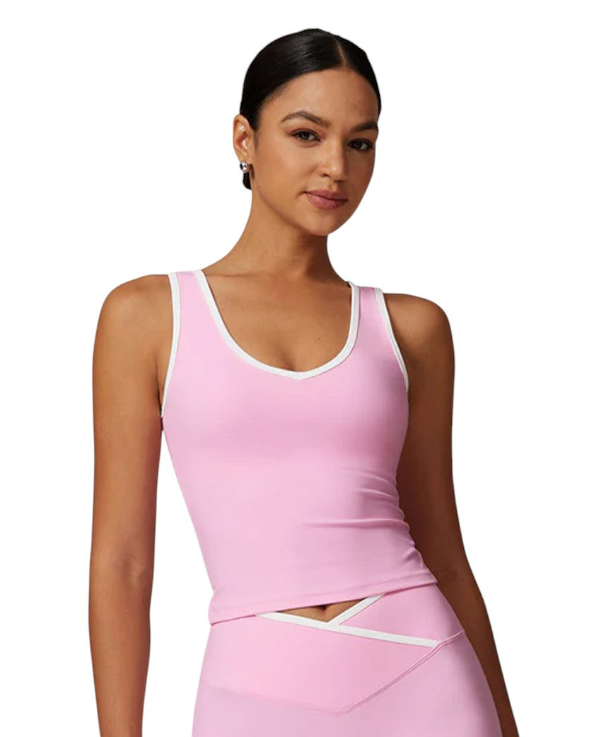 Alo Yoga Contrast Line Tank Pink 88434-PK