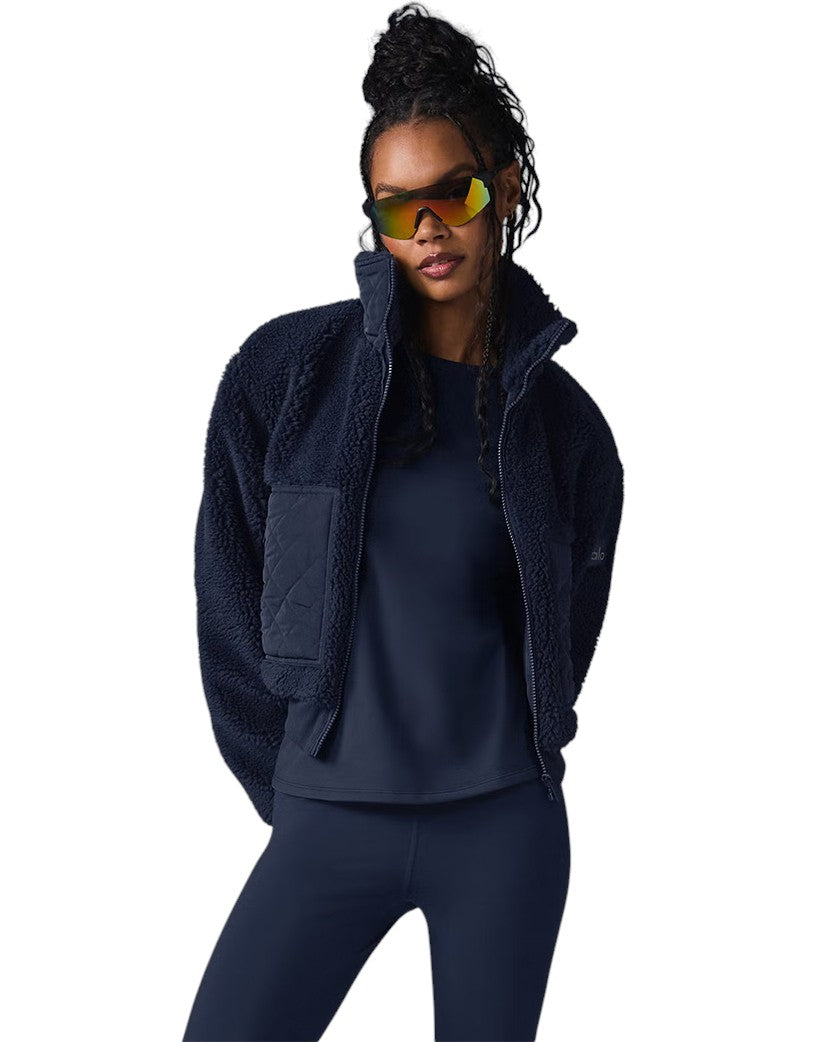 Alo Yoga Sherpa Edge Bomber Navy