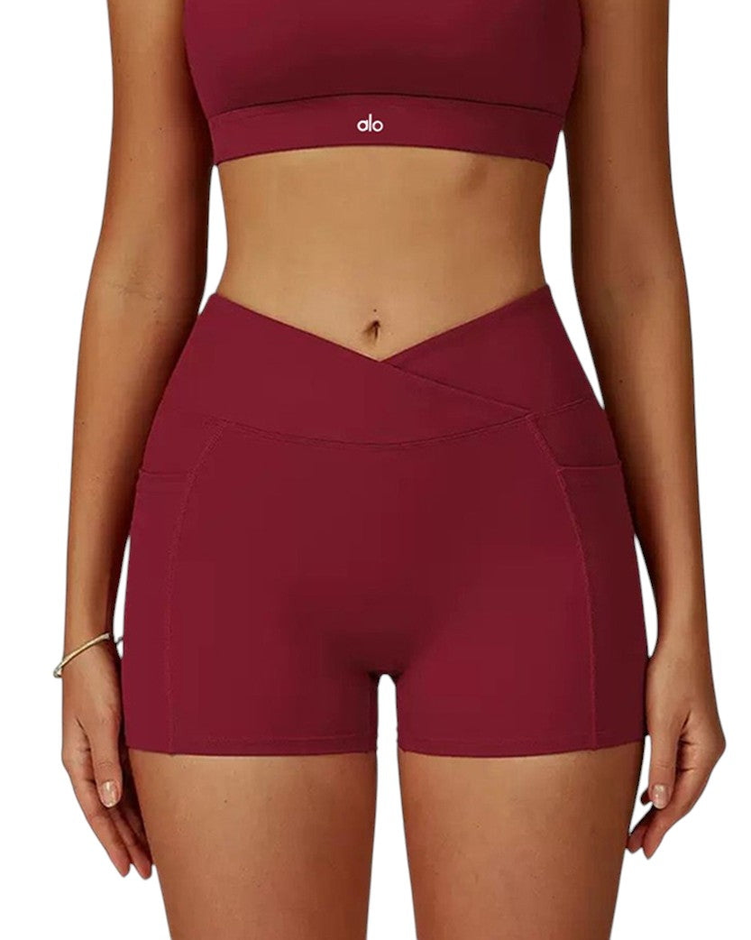Alo Yoga CrossFlow Shorts Red