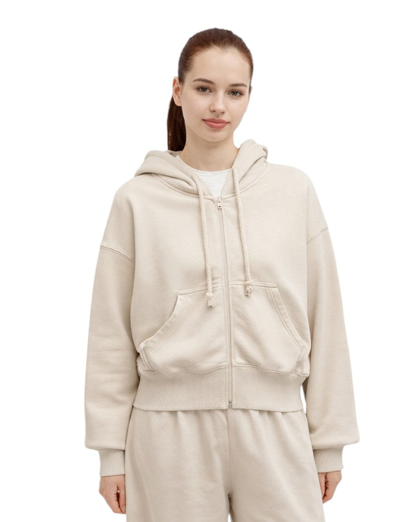 Acne Studios Felly Gothic Logo Zip Up Hoodie Faded Grey