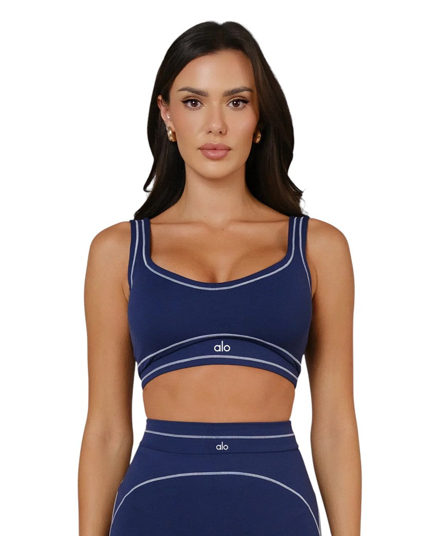 Alo Yoga Pulse Bra Blue