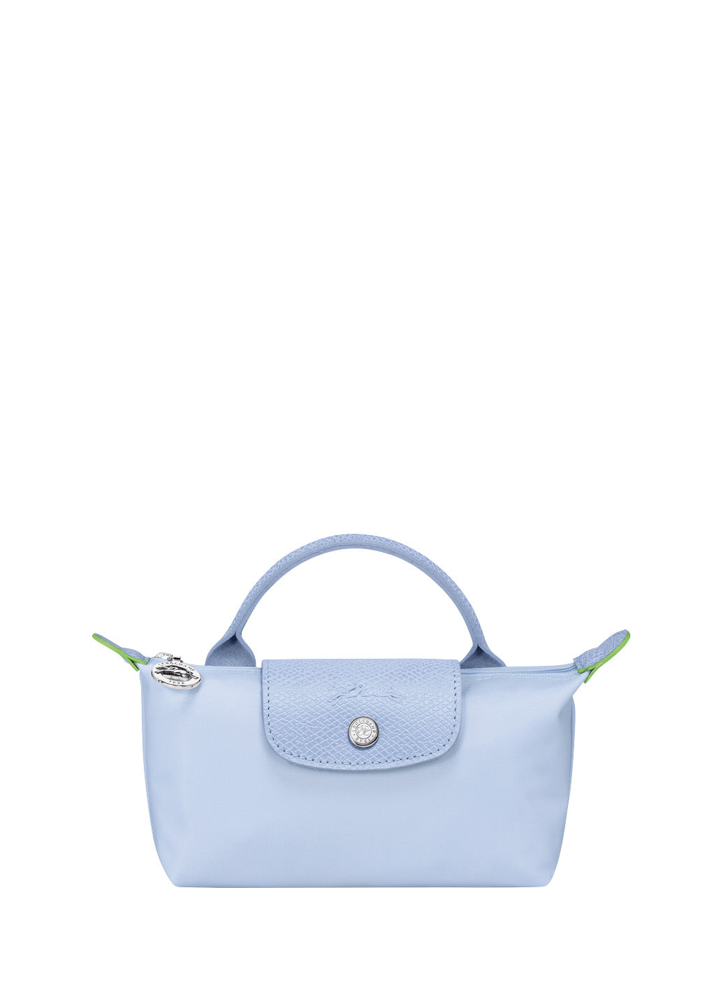 Longchamp Le Pliage Green Pouch With Handle Cornflower