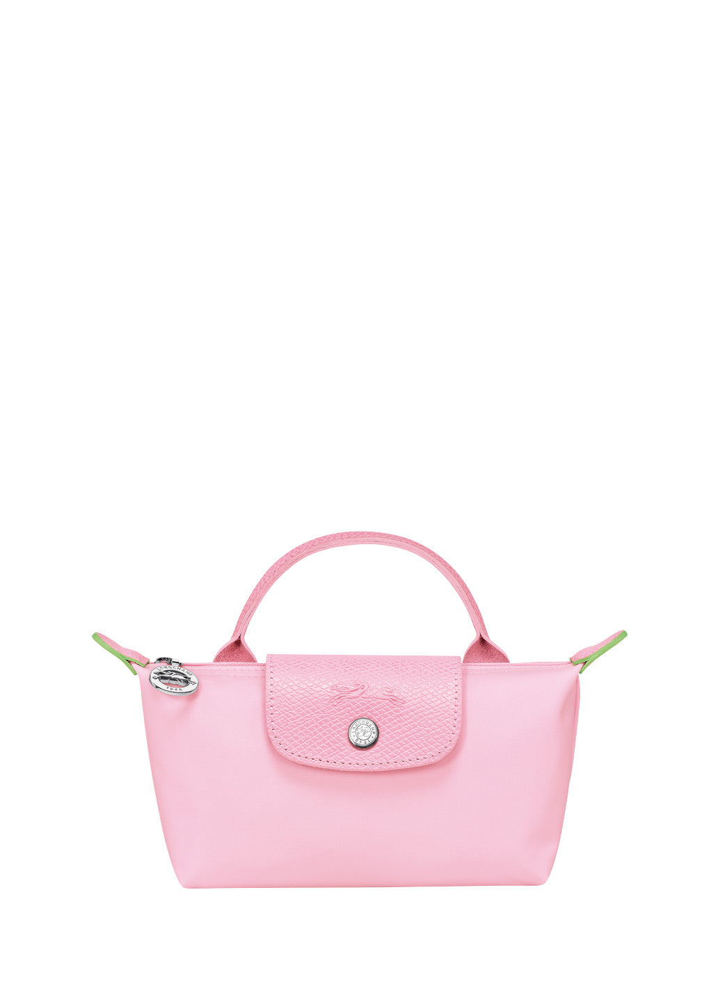 Longchamp Le Pliage Green Pouch With Handle Pink