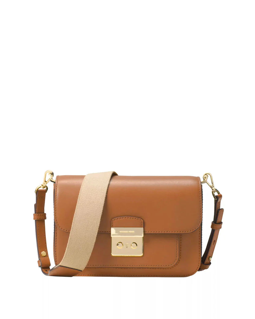 Michael Kors Sloan Editor Leather Shoulder Bag Brown