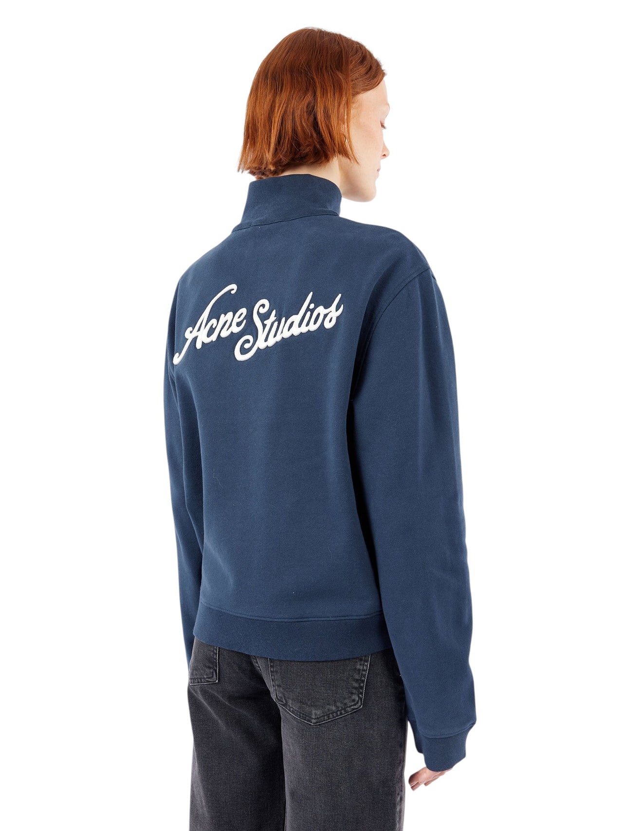 Acne Studios Zip-Up Sweatshirt Deep Blue