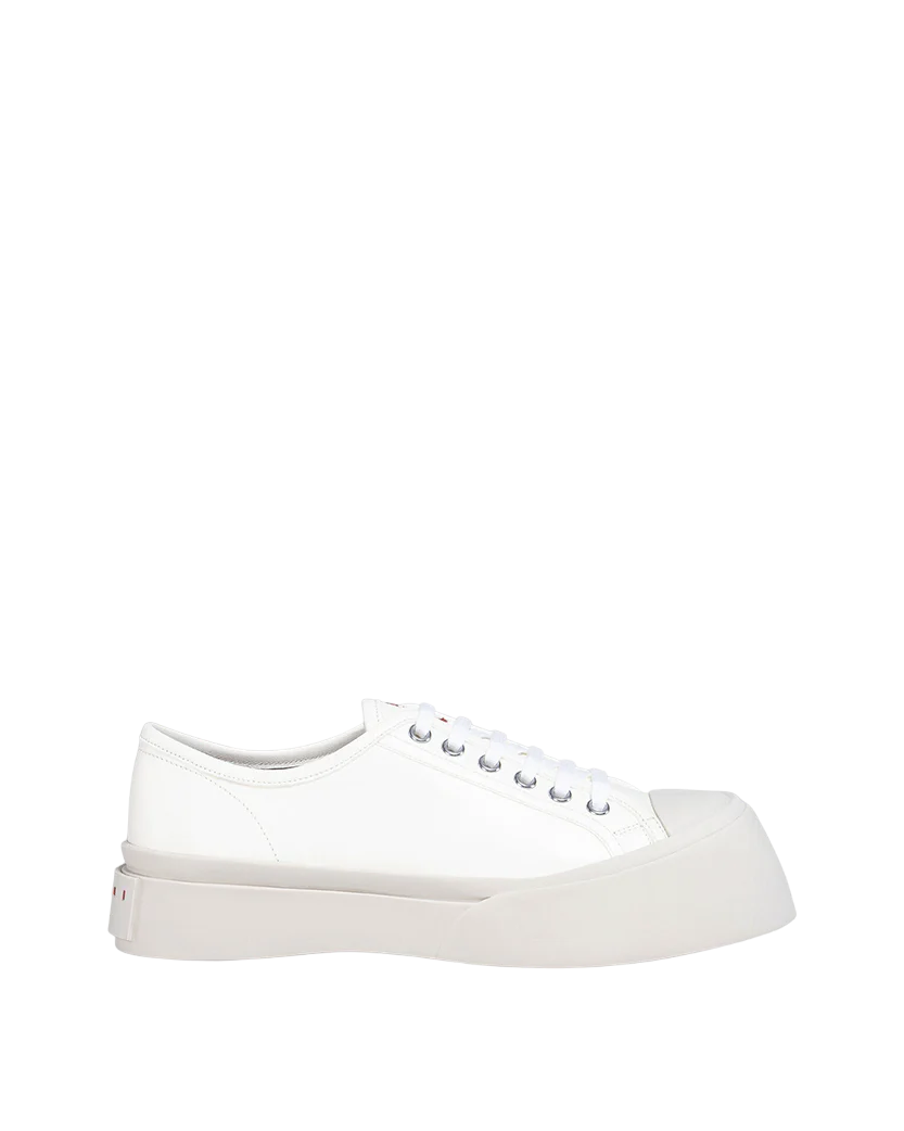 Marni Leather Pablo Lace-Up Sneaker White