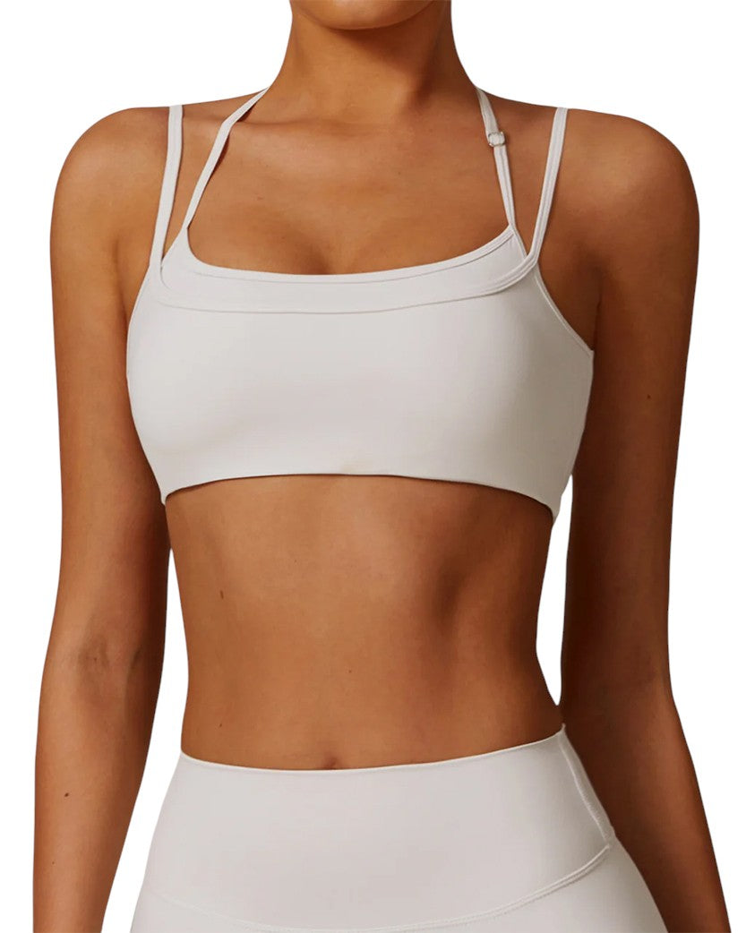 Alo Yoga Fitness Top Bra White