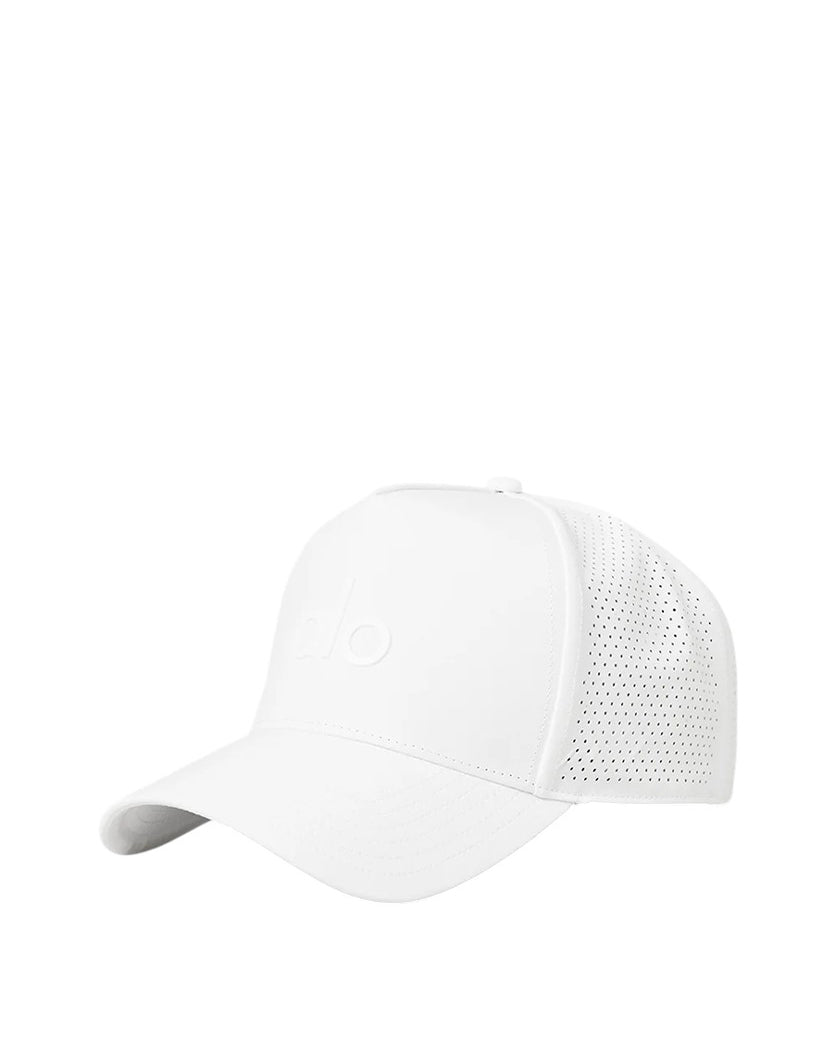 Alo Yoga Performance District Trucker Hat White
