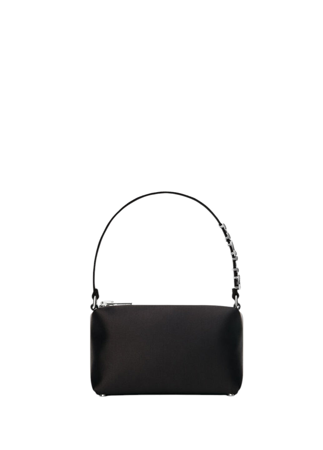 Alexander Wang Heiress Satin Pouch With Crystal Logo Black