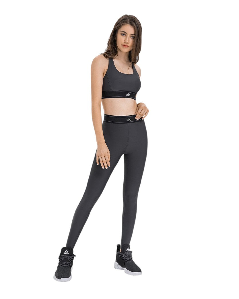 Alo Yoga Airlift Suit Up Legging and Bra Grey