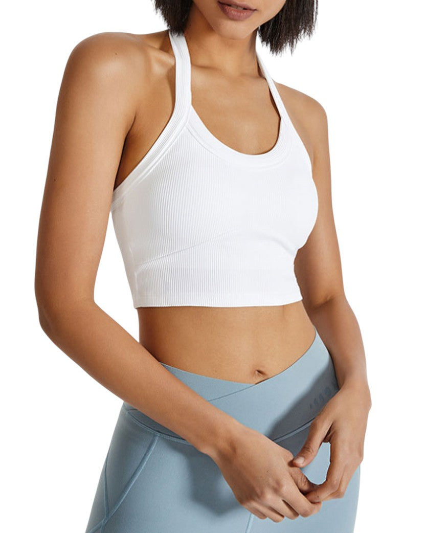 Alo Yoga Sports Ribbed Top White