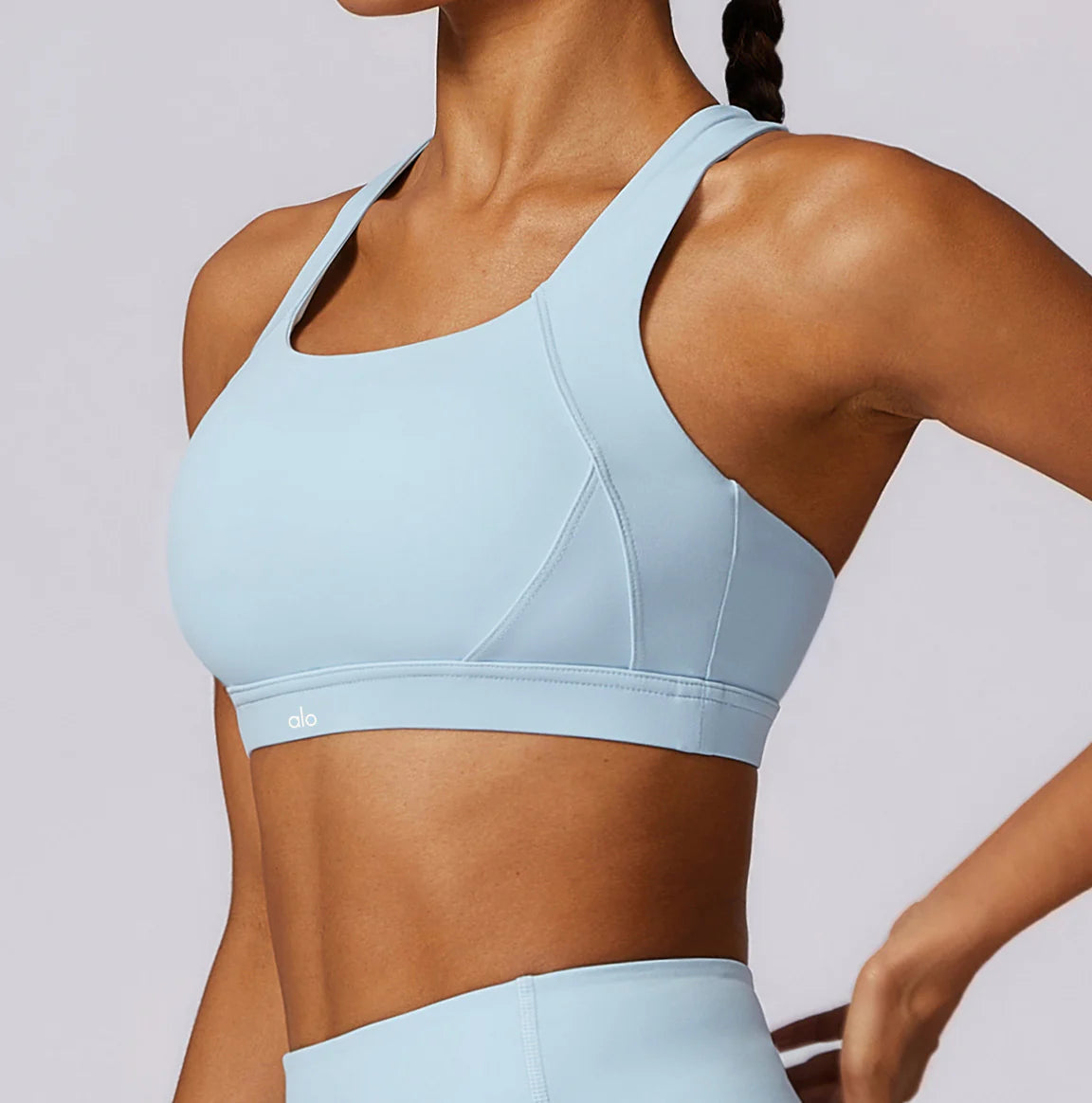 Alo Yoga Airlift Suit Up Sports Bra Blue