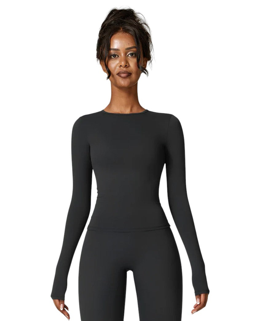 Alo Yoga Brushed Long Sleeve Black 85191-BK