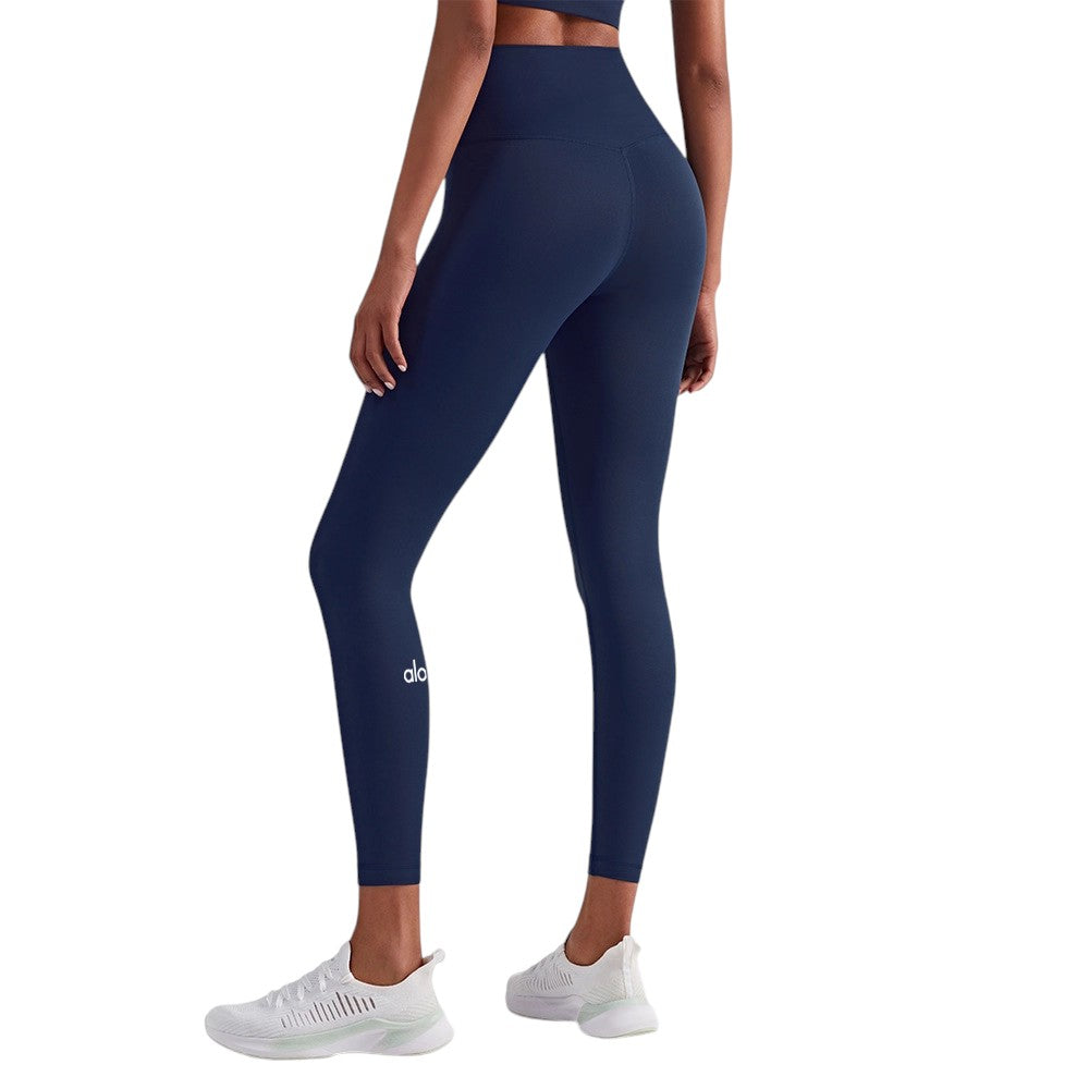 Alo Yoga Stretch High Waist Sports Leggings Dark Blue D19108-DBL