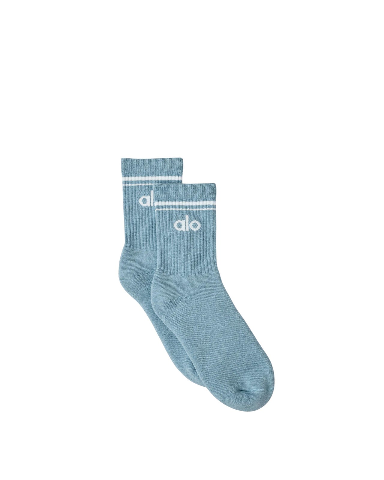 Alo Yoga Unisex Half-Crew Throwback Socks Blue/White