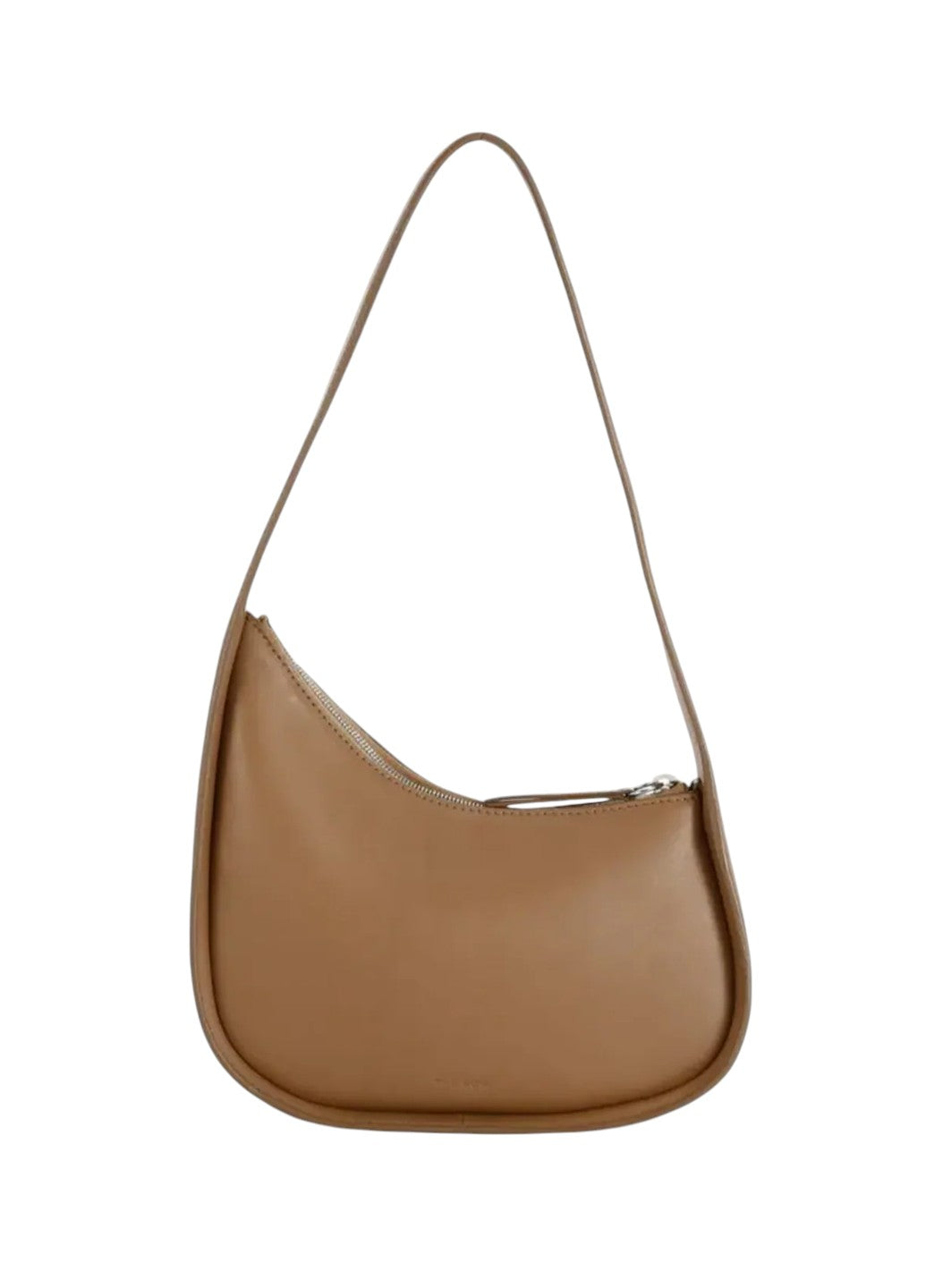 The Row Half Moon Leather Shoulder Bag Camel