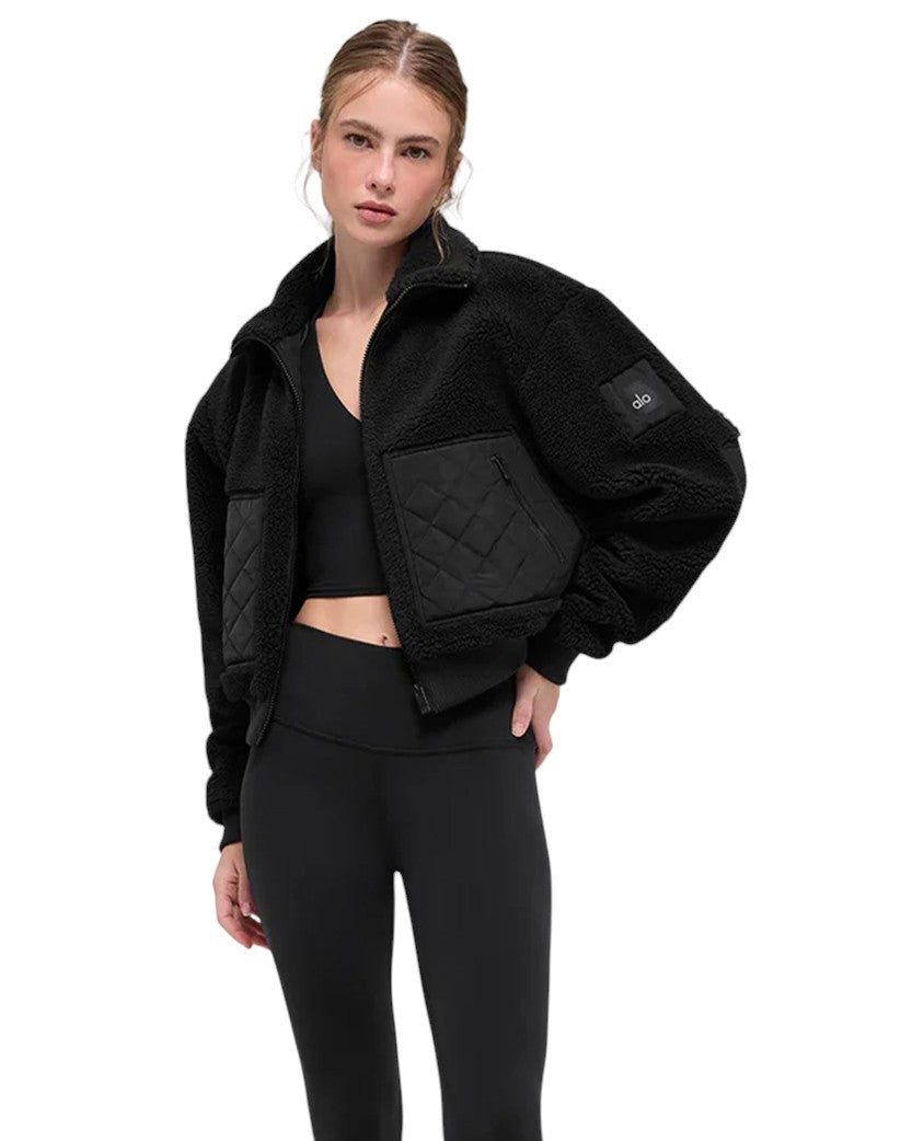 Alo Yoga Sherpa Edge Bomber Black