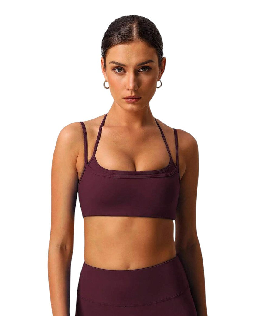 Alo Yoga Fitness Top Bra Purple