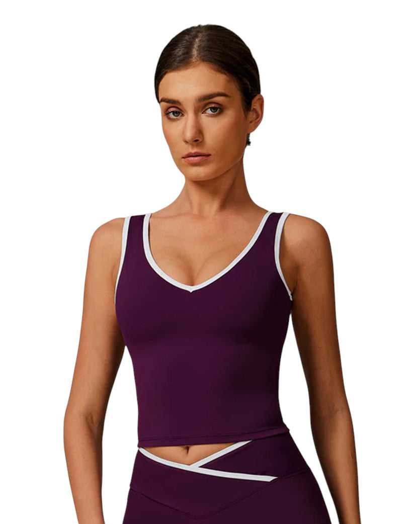Alo Yoga Contrast Line Tank Purple 88434-PR