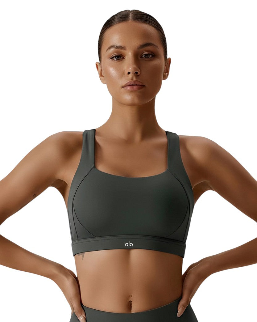 Alo Yoga Airlift Suit Up Sports Bra Graphite