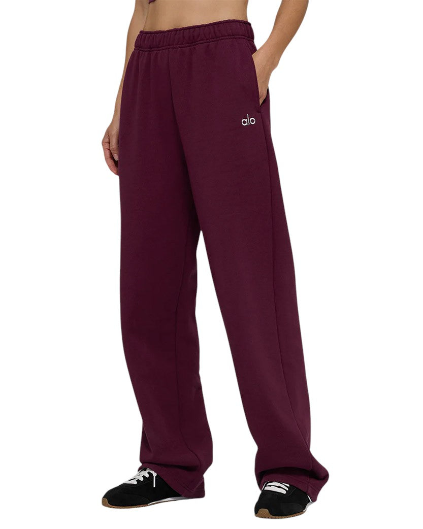 Alo Yoga Accolade Straight Leg Sweatpant Burgundy