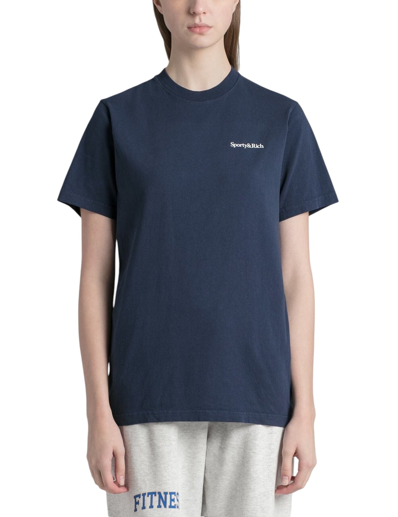 Sporty & Rich Health Is Wealth T-Shirt Navy