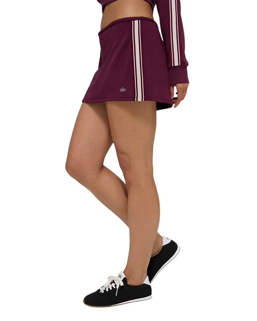 Alo Yoga Track Star Mini Skirt Burgundy