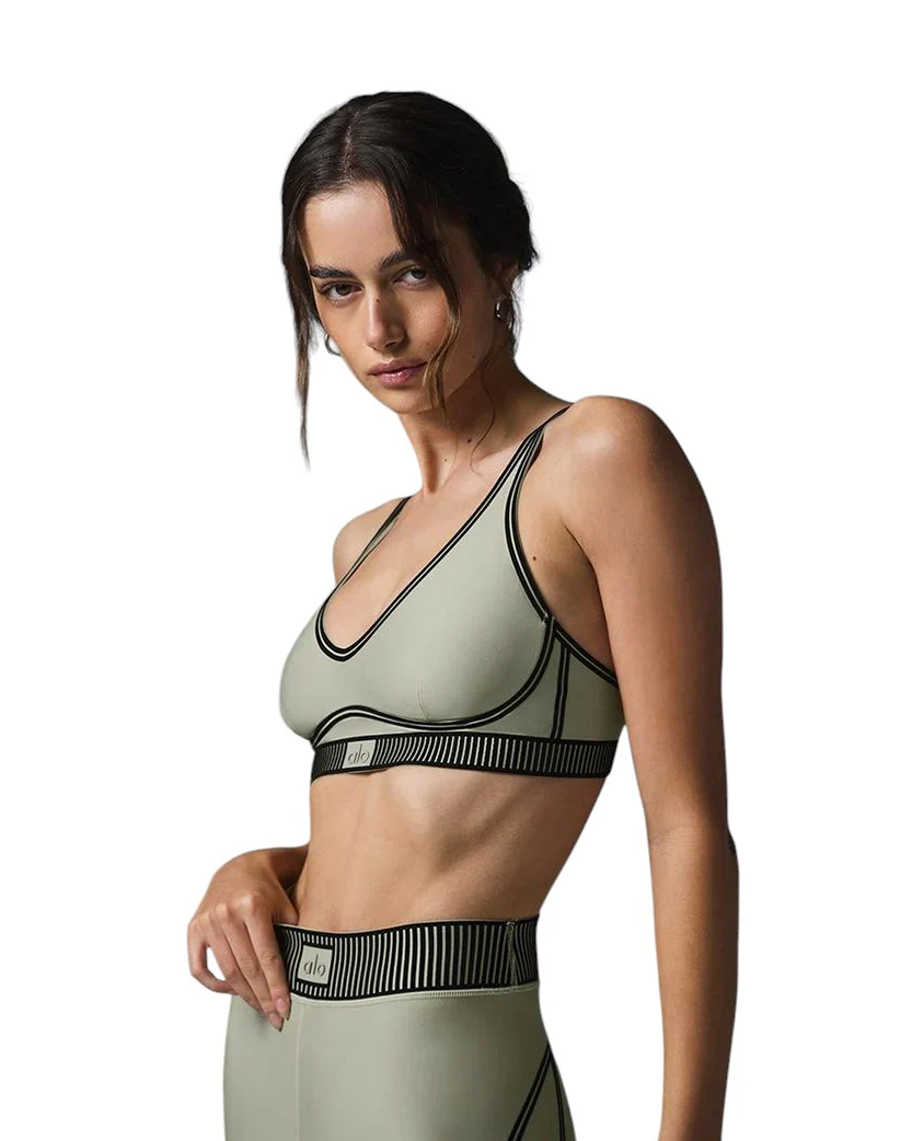 Alo Yoga Airlift Line Up Bra Limestone