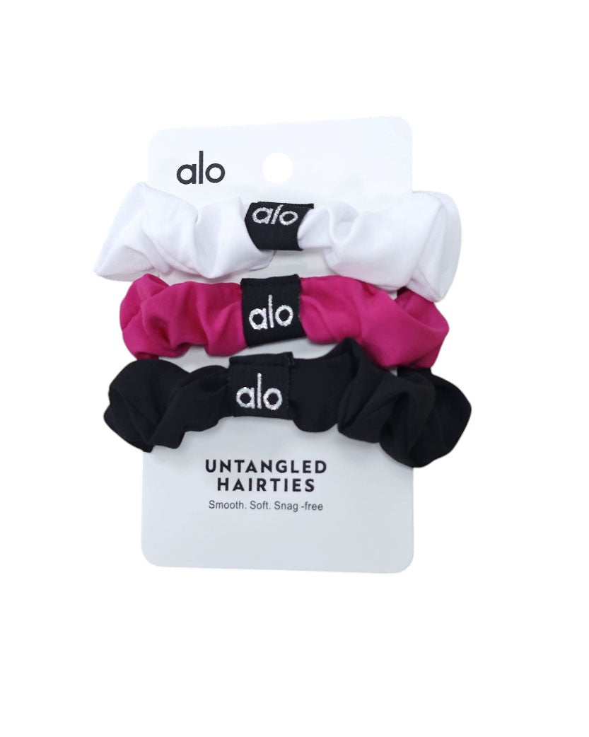 Alo Yoga Fresh Mini Scrunchie 3-Pack Black/Pink/White