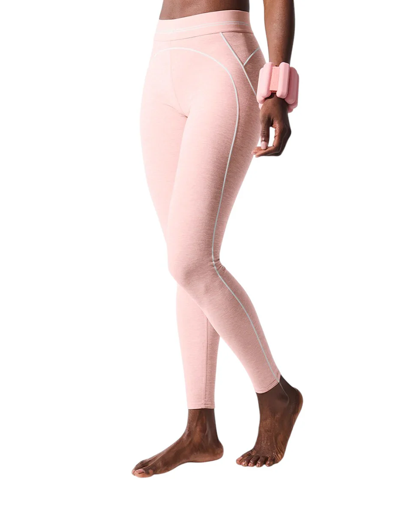 Alo Yoga Airbrush High-Waist Heart Throb Legging Pink Quartz Heather