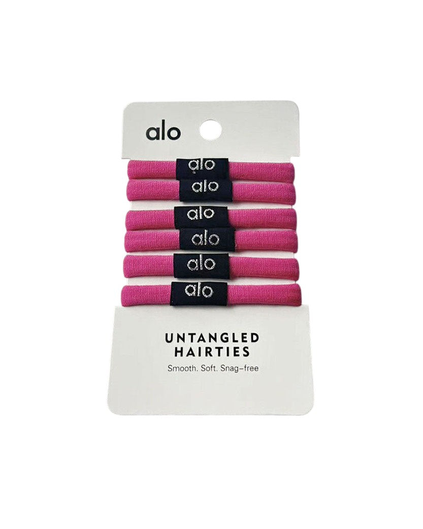 Alo Yoga Untangled Hair Tie 6-Pack Pink