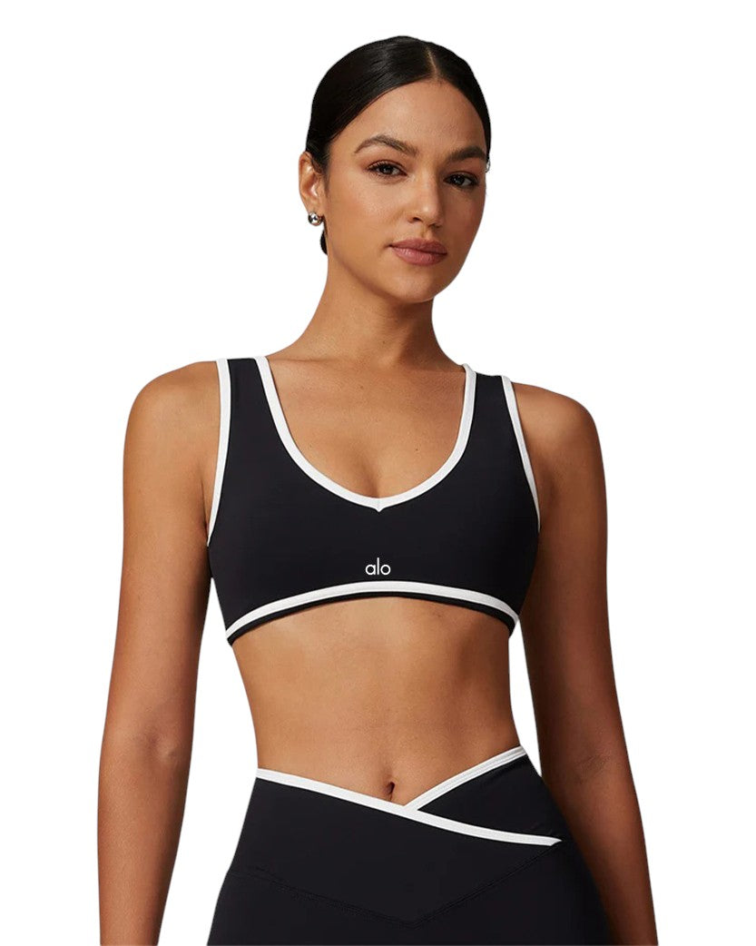 Alo Yoga Contrast Line Bra Black 88432-BK