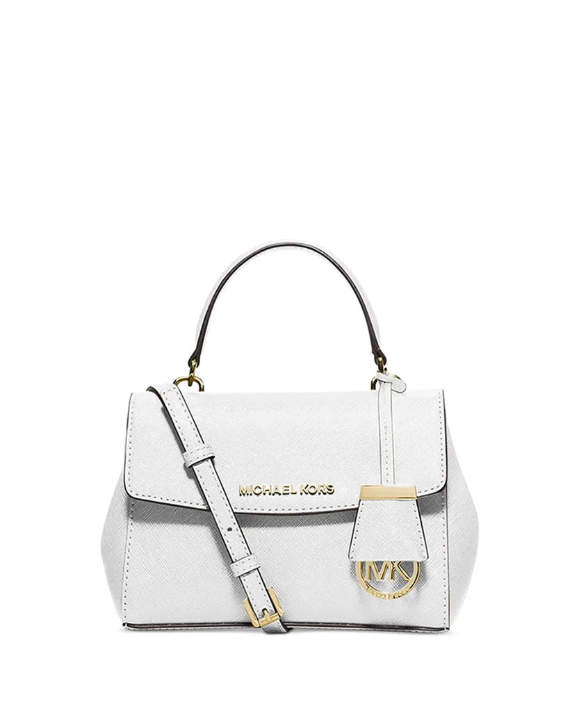 Michael Kors Ava Small Saffiano Leather White