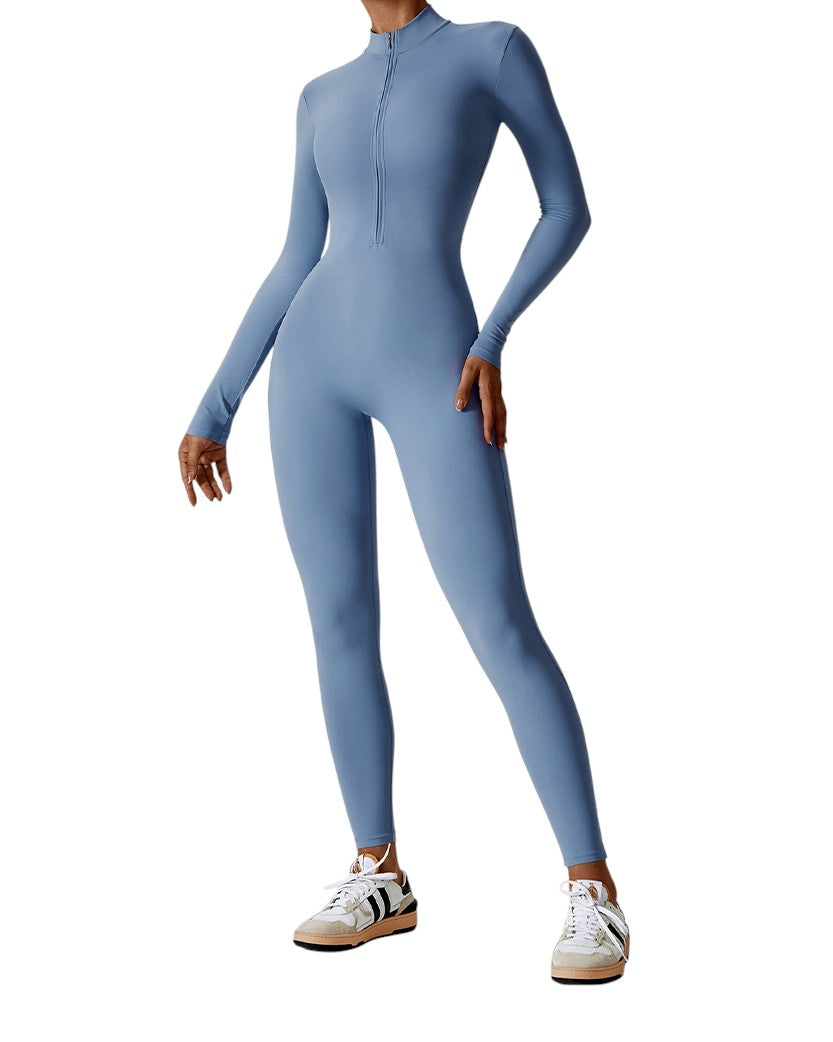 Alo Yoga Long Sleeve Jumpsuit Blue a6652-BL