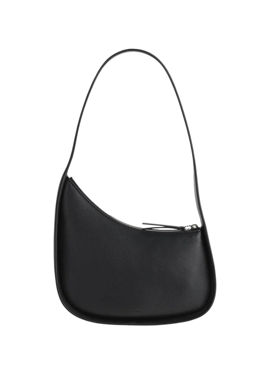 The Row Half Moon Leather Shoulder Bag Black