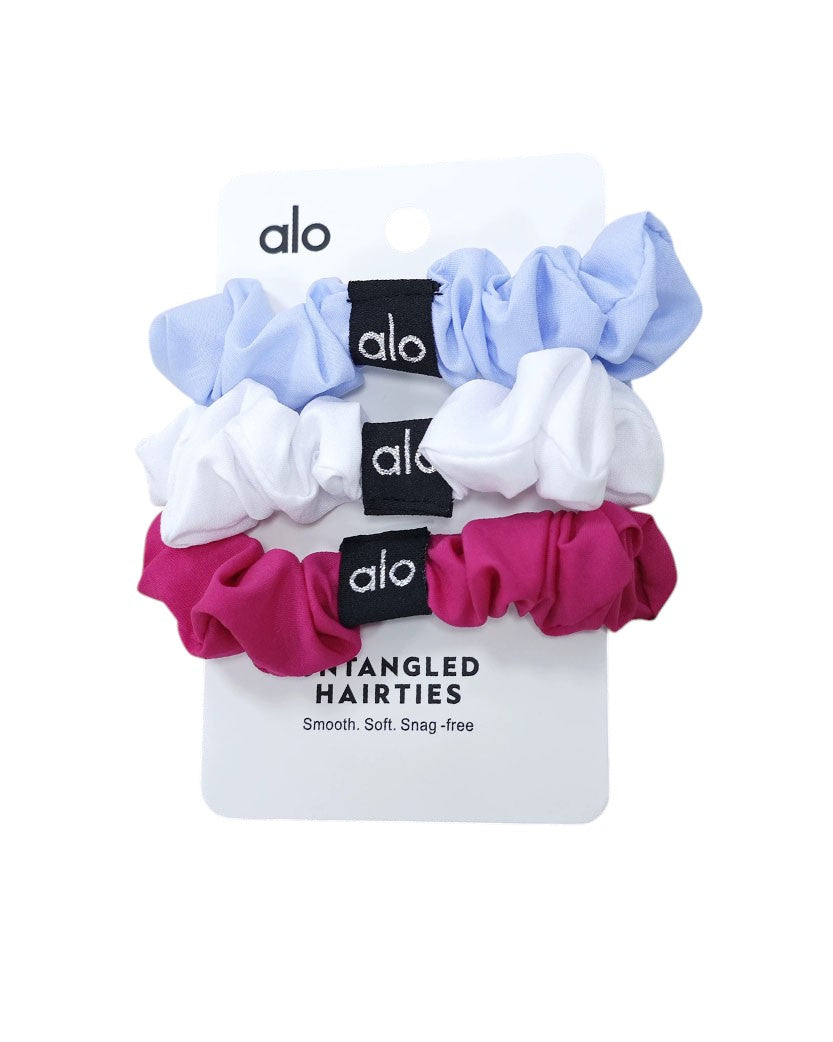Alo Yoga Fresh Mini Scrunchie 3-Pack Pink/White/Light Blue