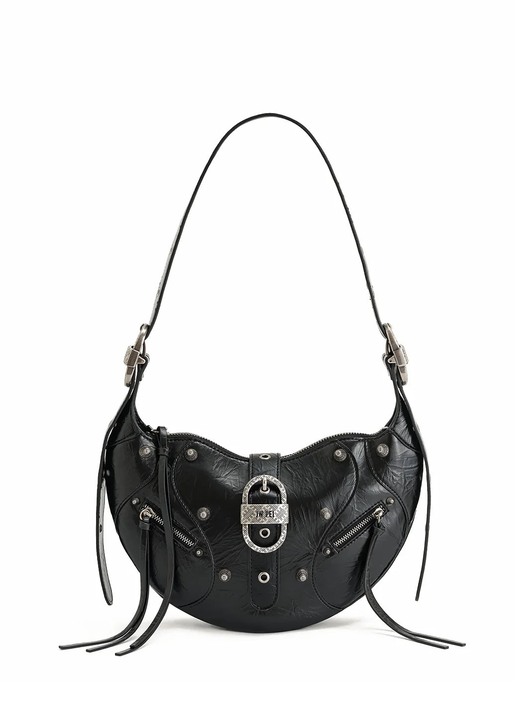 JW PEI Tessa Crushed Shoulder Bag Black