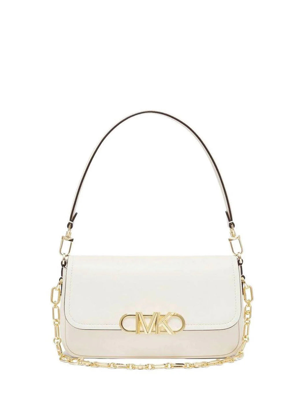 Michael Kors Parker Medium Leather Shoulder Bag Cream