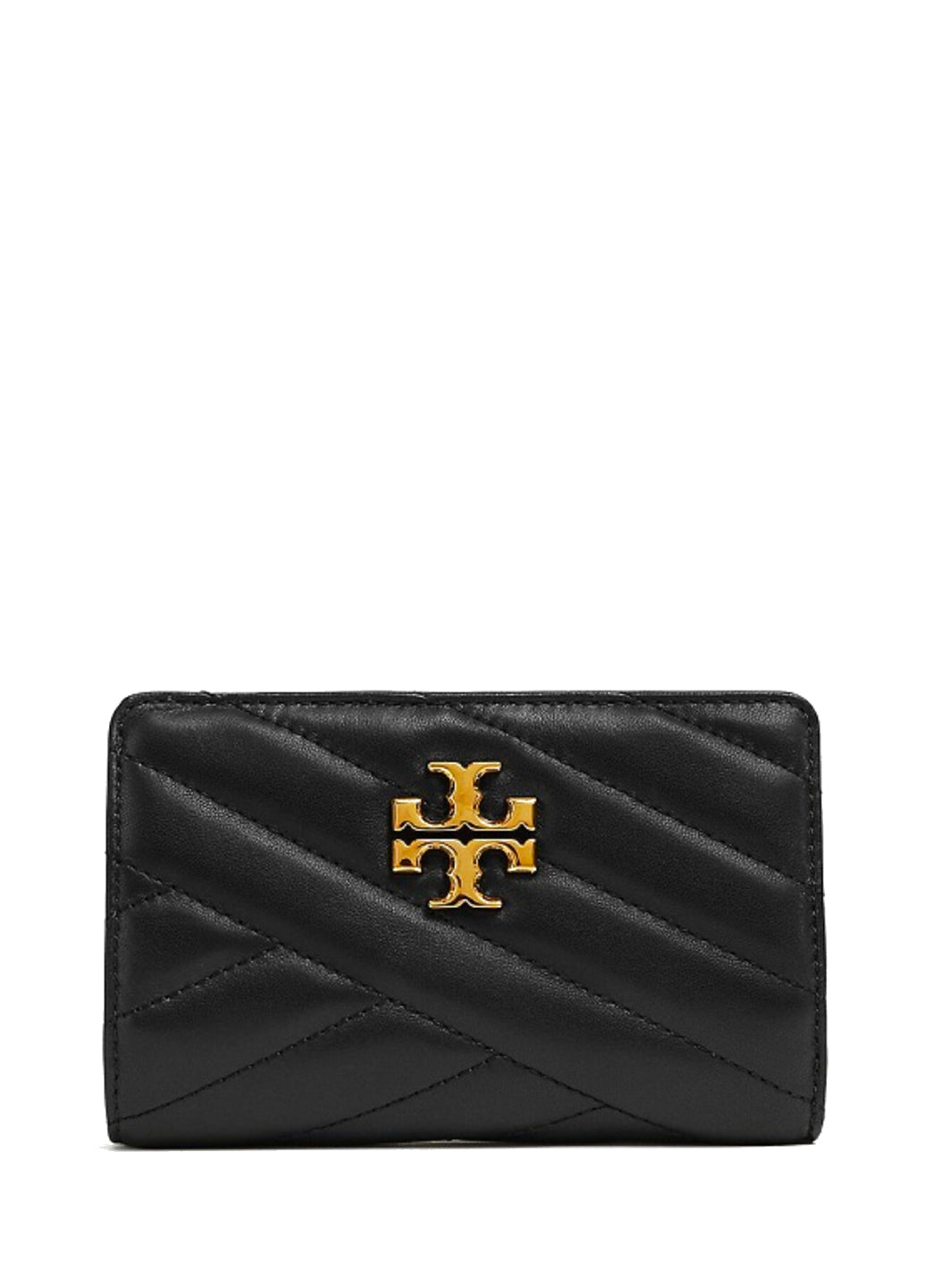 Tory Burch Kira Chevron Medium Slim Wallet Black
