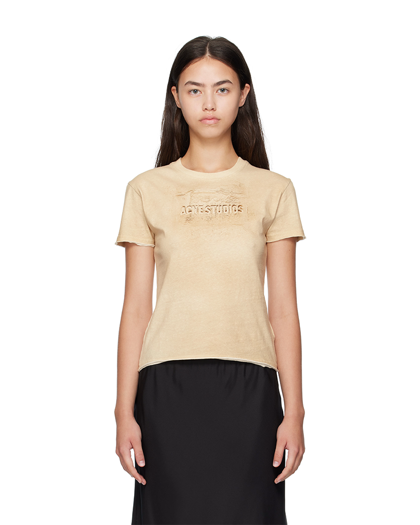 Acne Studios Printed T-Shirt Sand Beige
