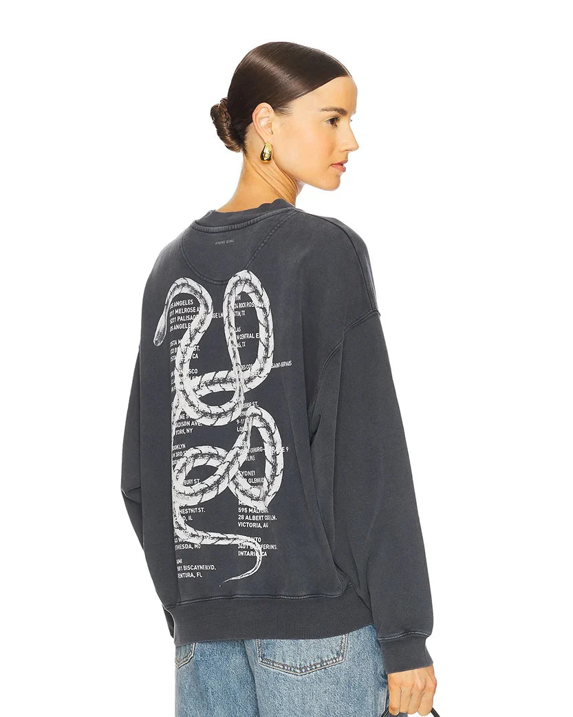 Anine Bing Jaci Sweatshirt Twisted Snake