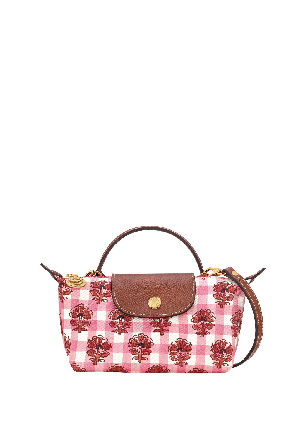 Longchamp Le Pliage Original Pouch With Handle Canvas Blush