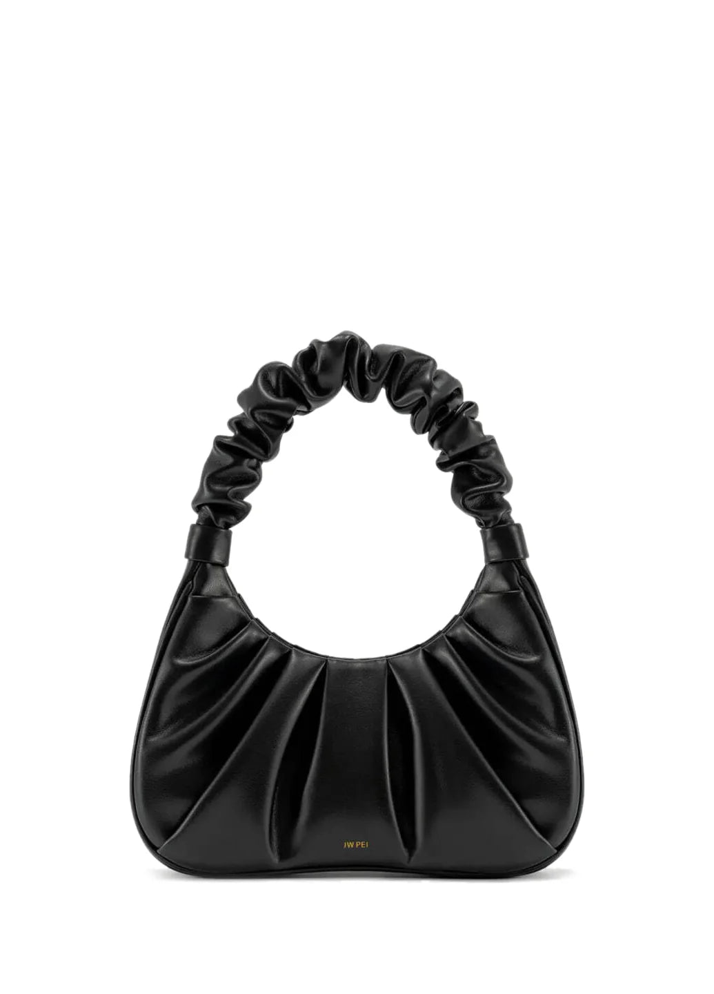 JW PEI Gabbi Ruched Hobo Handbag Black