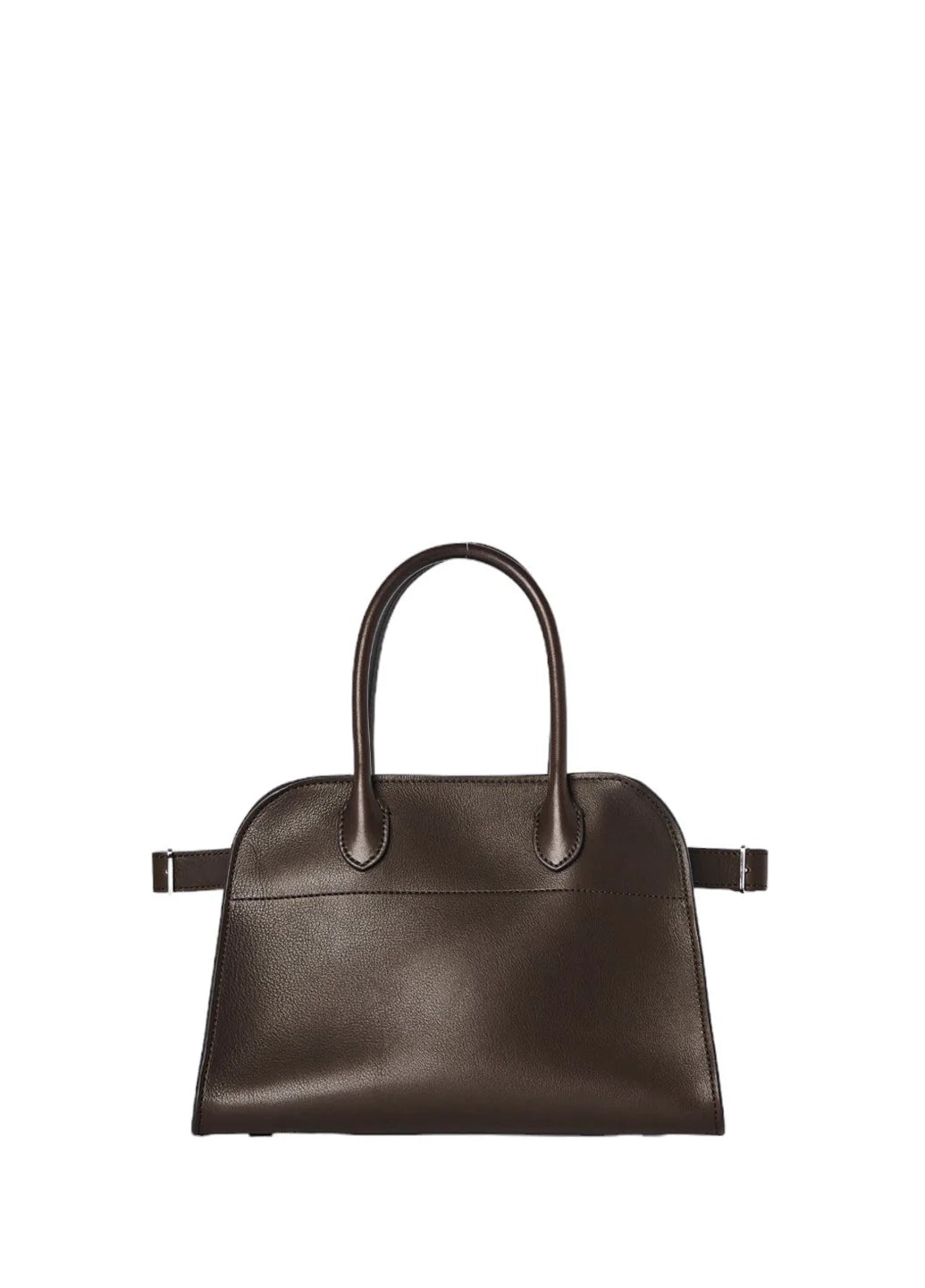 The Row Soft Margaux 10 Bag in Leather Dark Mocha