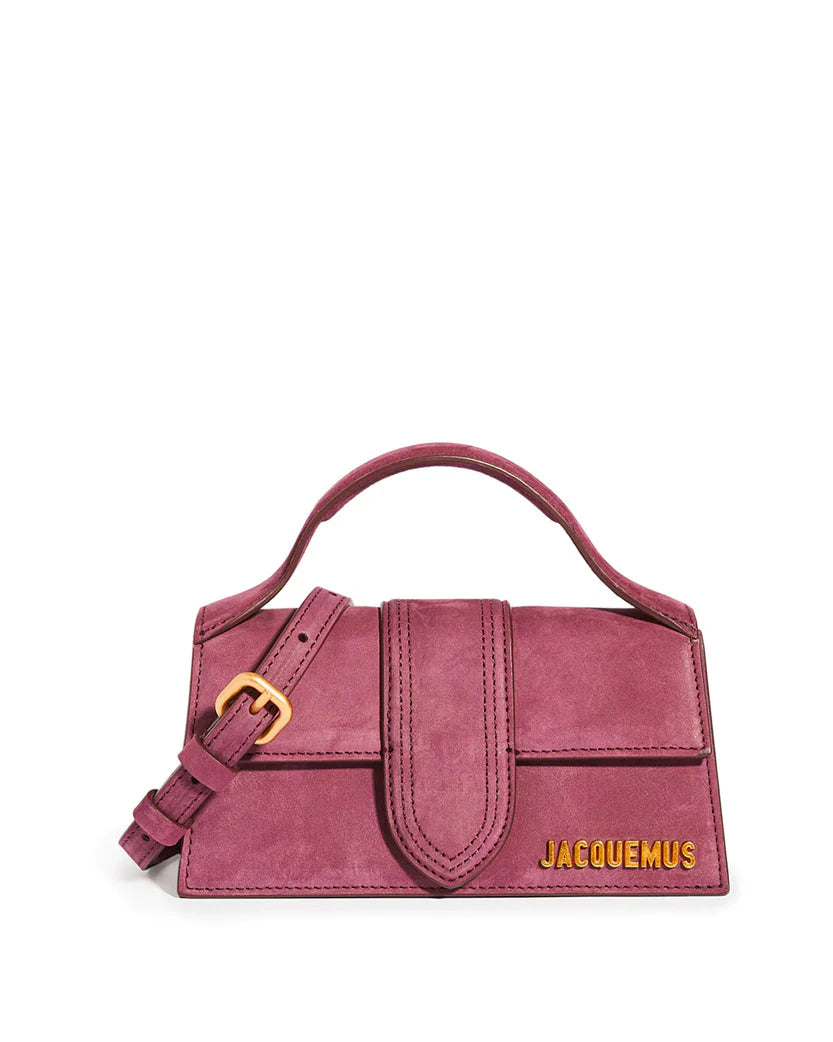 Jacquemus Le Bambino Mini Suede Bag Purple STORIES