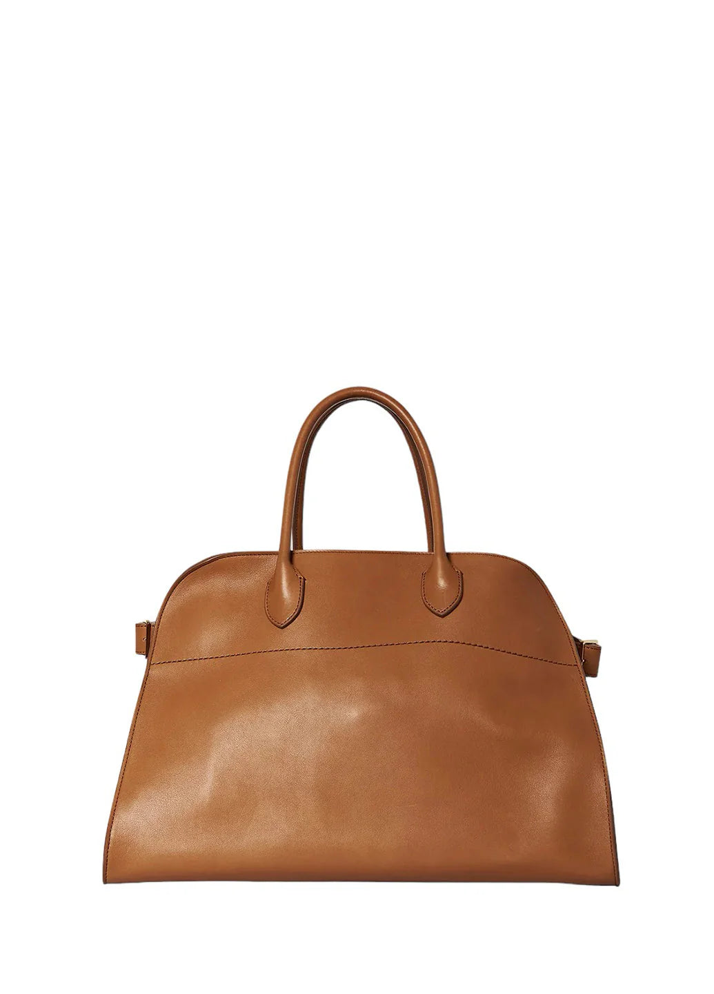 The Row Soft Margaux 15 Bag in Leather Brown