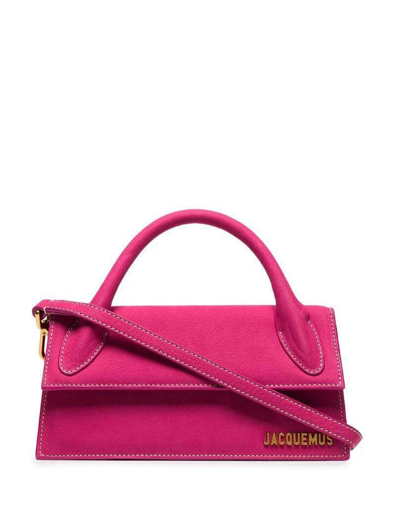Jacquemus Le Chiquito Long Bag Suede Pink