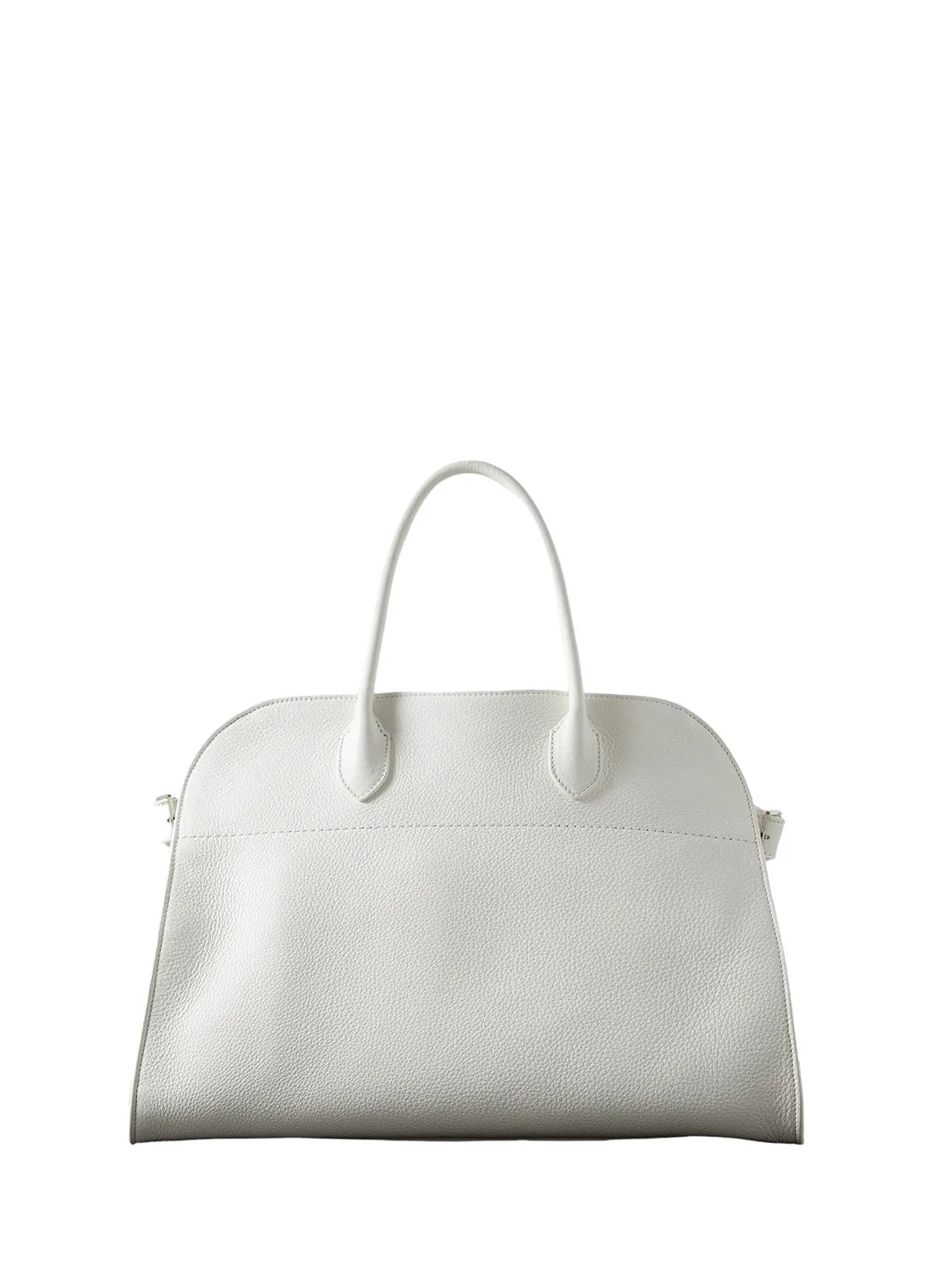 The Row Soft Margaux 15 Bag in Leather White